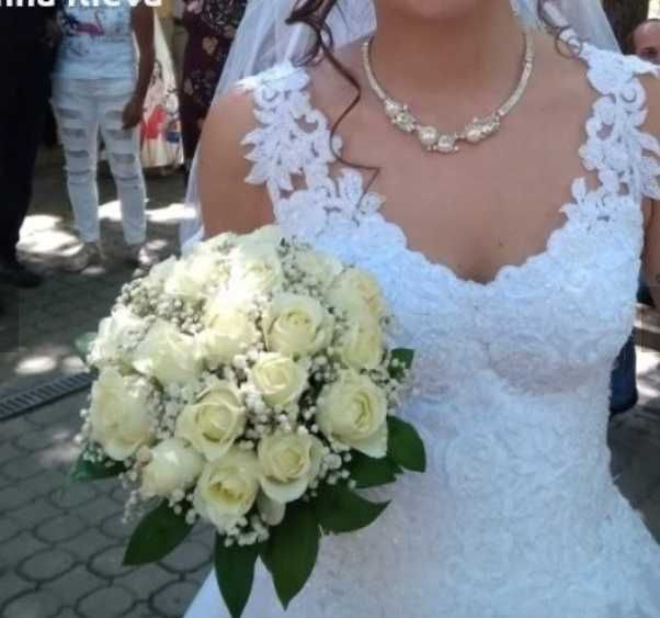 Промо - Сватбена рокля + воал + обръч