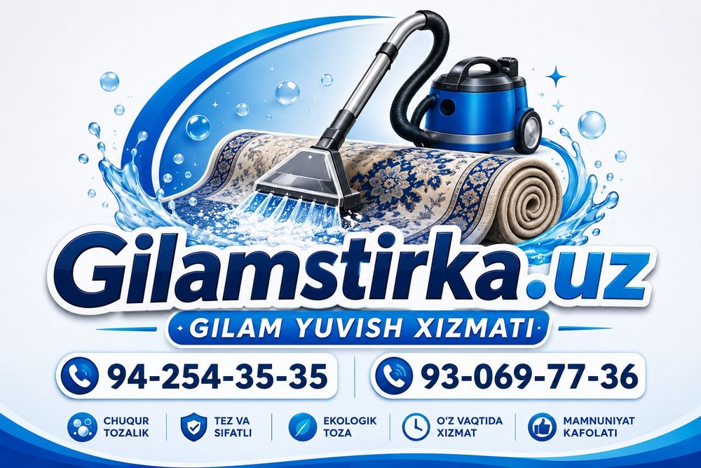 Gilam stirka.uz gilam yuvish korxonasi
