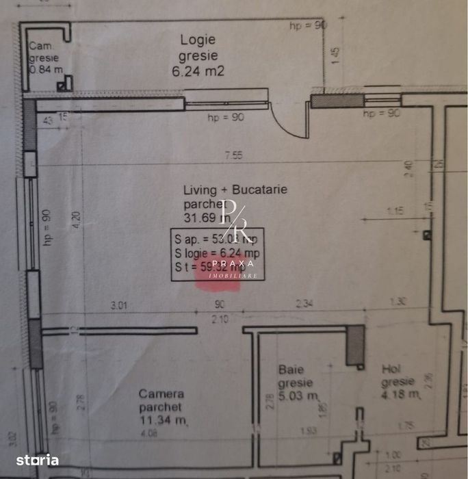 Apartament  2 camere, 53 mp, etaj intermediar, lift, MODERN, zona Metr