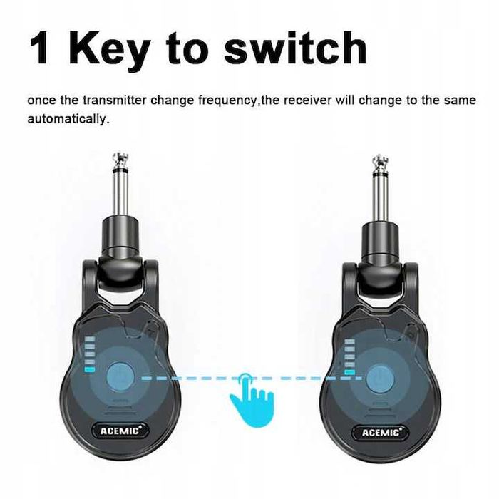 Wireless Transmitator si Receptor audio pentru Chitara guitar ACEMIC G1 2.4G Adaptor