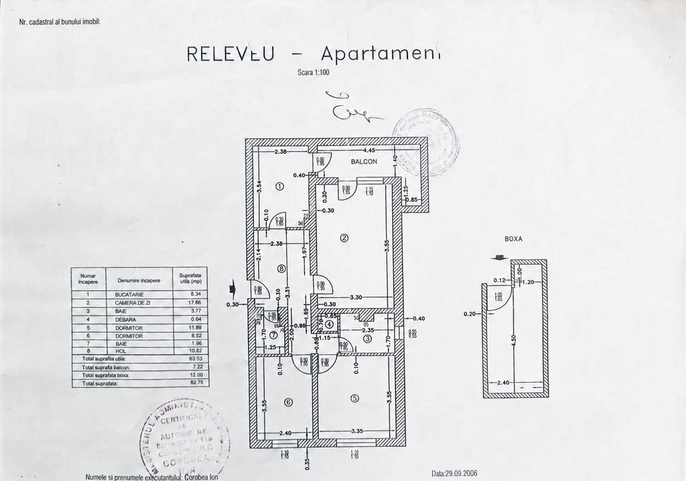 Vând apartament 3 camere decomandat, Ultracentral, Târgu Jiu
