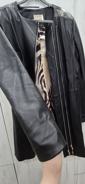 Натуральный кожаный плащ