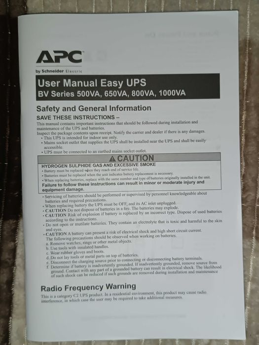 APC by Schneider Electric BV1000I-GR