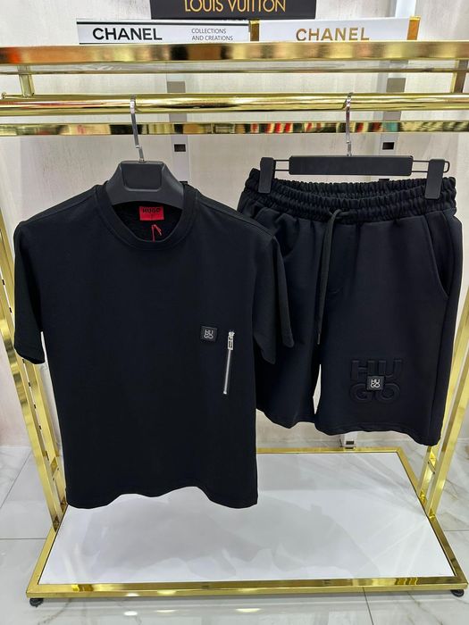 Мъжки летен комплект – тениска + къси панталони HUGO BOSS | Топ модел