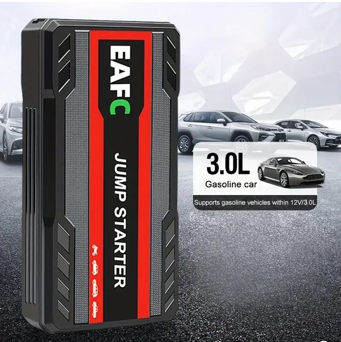 Robot Pornire Auto Jump Starter cu PowerBank și Lanterna LED +Geanta