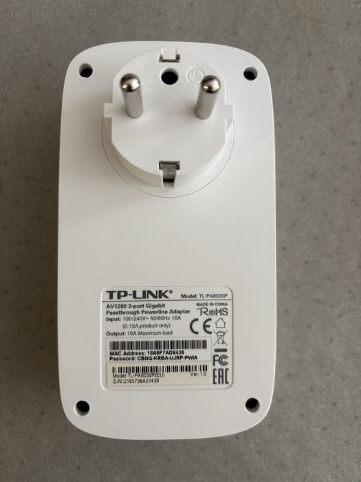 Powerline адаптер TP-Link TL-PA8030P AV1200