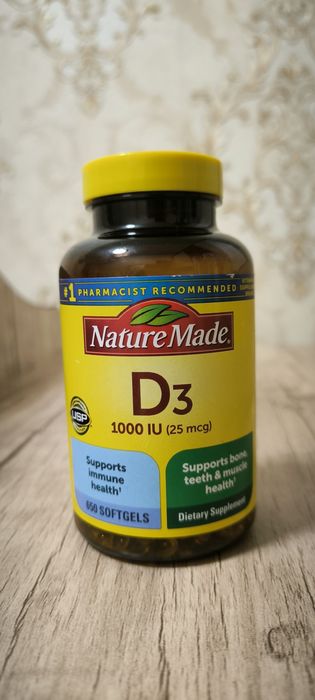 Nature Made Vitamin D3 — Quyosh nuri sizning kaftingizda!