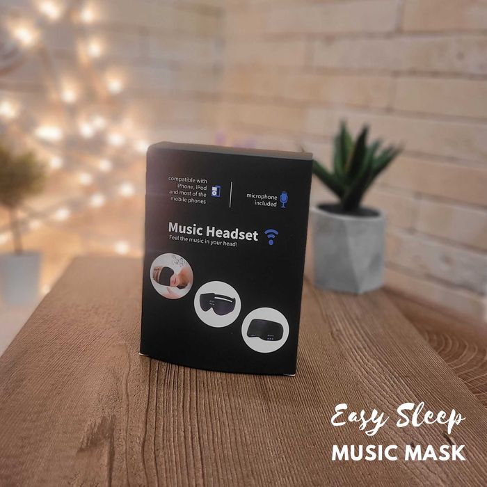 Маска за сън с Bluetooth и музика | за пътуване | НОВА
