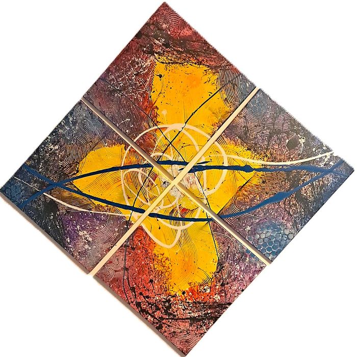 Arta abstracta,tablou pictat manual