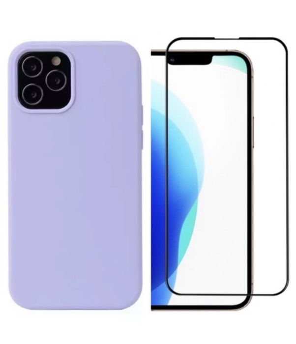 Husa Silicon Defen Case Thin +Folie Sticla Iphone 13/14/15/16E PRO MAX