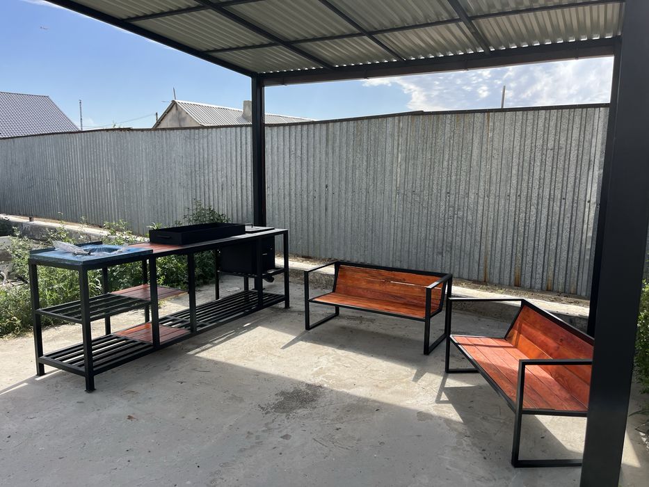 Тапчан лофт стол и стуля навесы