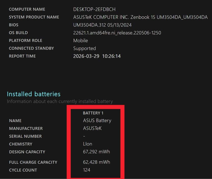 Laptop Asus Zenbook 15