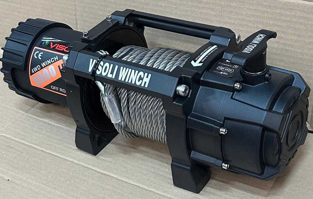 Troliu auto Visoli 9000lbs/4090kg cu cablu de otel 12v