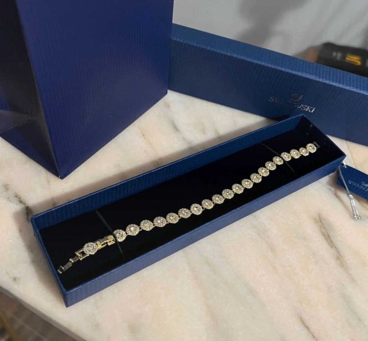 Bratara Swarovski Model Angelic Tennis Gold//Premium