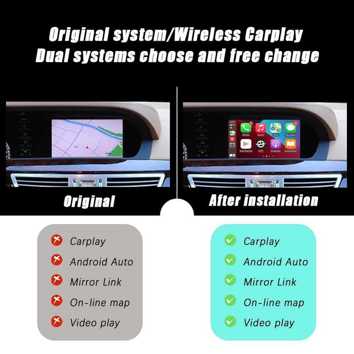 CarPlay / Android Auto модул за Mercedes-Benz S-Class W221 (2005–2013)