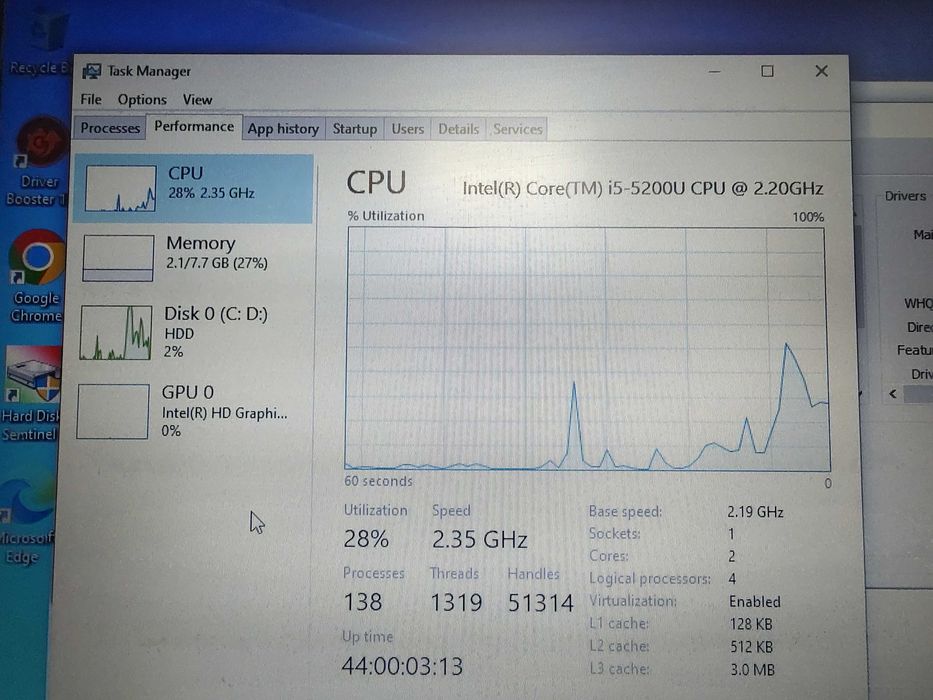 Laptop Lenovo ThinkPad E550 i5-5200U 2.20GHz Broadwell 15.6" 8GB 500GB