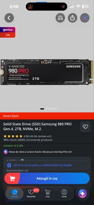 Ssd M.2 samsung 980 pro 2tb