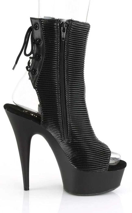 PantofI cu toc inalt Pleaser original  Peep Toe Lace Back Platform Ankle Boot  NOU