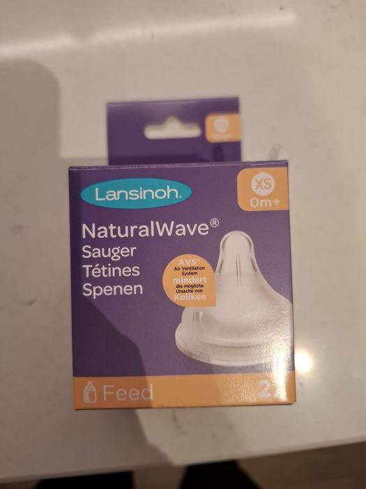 Tetină din silicon cu flux lent NaturalWave XS, Lansinoh, 2 bucăți, 0+