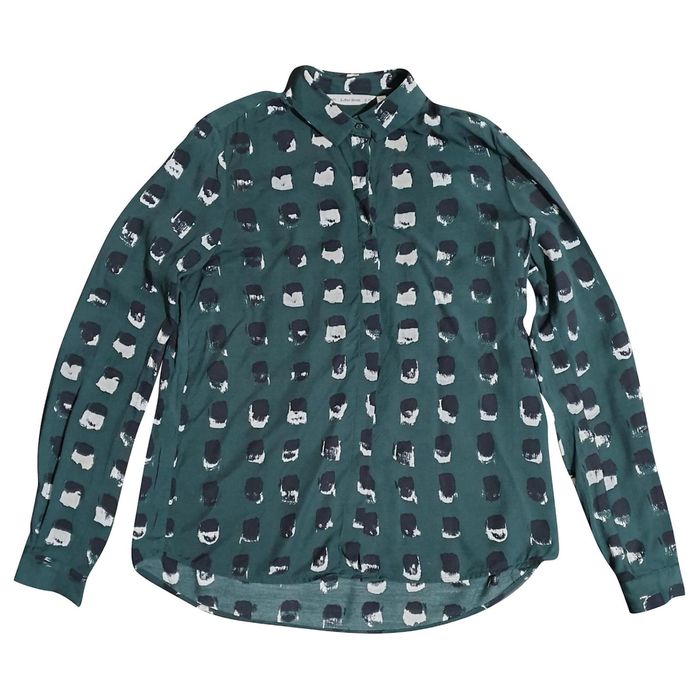 &Other stories риза в свеж синьо-зелен принт