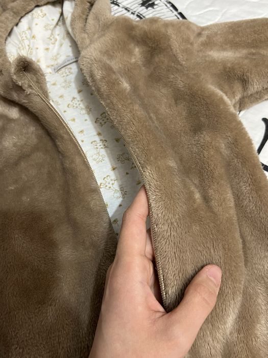 Плюшевый комбинезон с ушками,для осени,для 4-5 месячных малышей