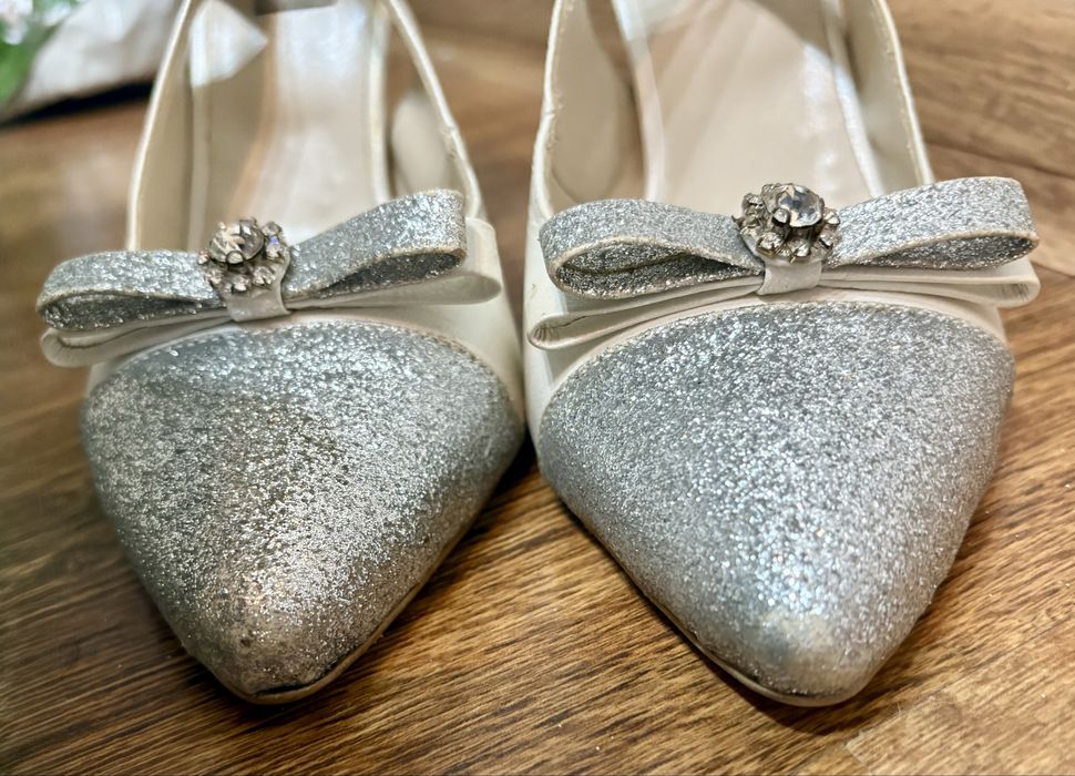 Pantofi mireasa alb perla CHRISTIAN ALBU - facuti la comanda