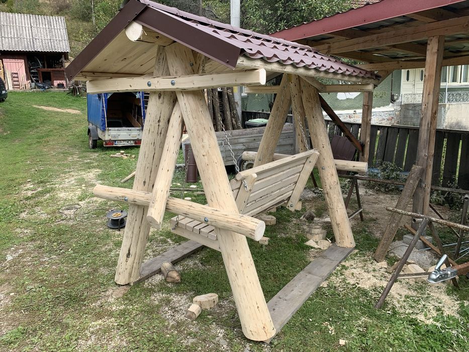 Vînd balansoar leagan hinta din lemn rotund