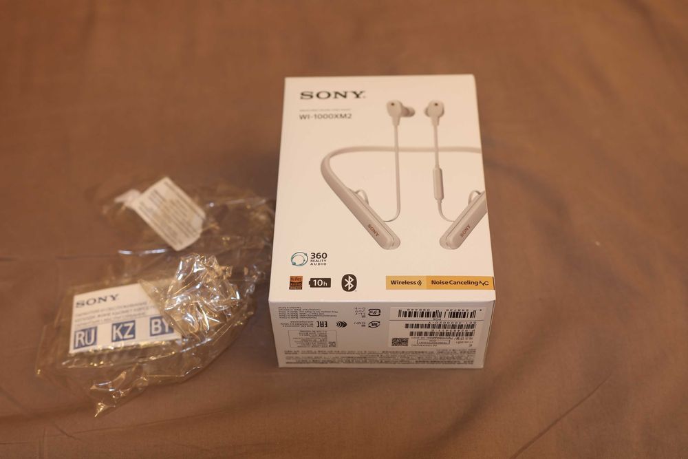 Наушники Bluetooth, SONY WI-1000XM2, серебристый