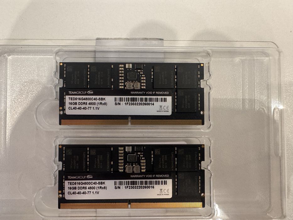 ОЗУ ноутбучная, DDR5 (2 по 16 Гб), SO-DIMM