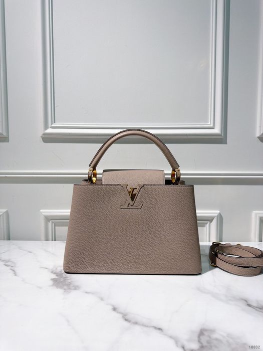 LV Louis Vuitton Capucines Grey