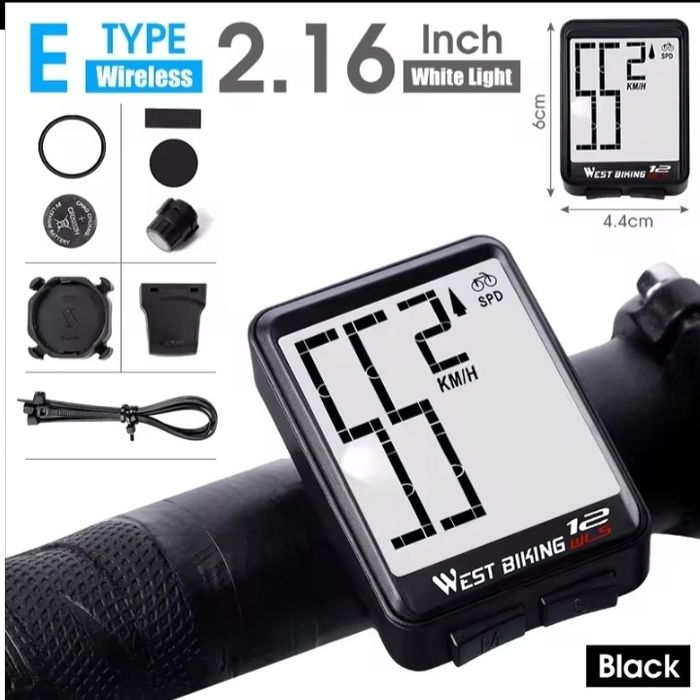 Kilometraj ciclocomputer bicicletă 12 funcții Wireless iluminat Ipx6