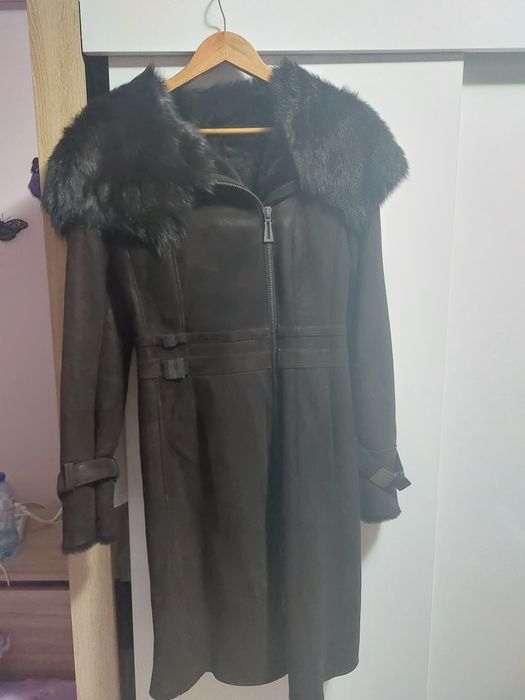 Чисто нов дамски кожух от агнешка кожа