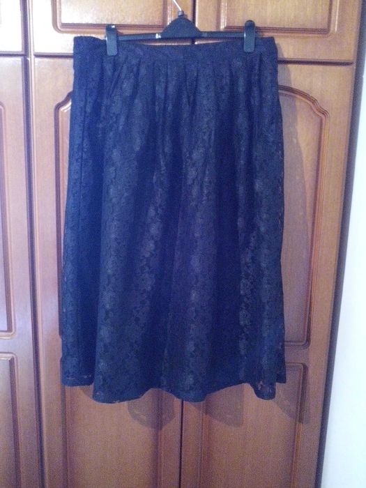 fusta lunga dantela neagra 22GB/50D,maxi,eleganta,pentru ocazii