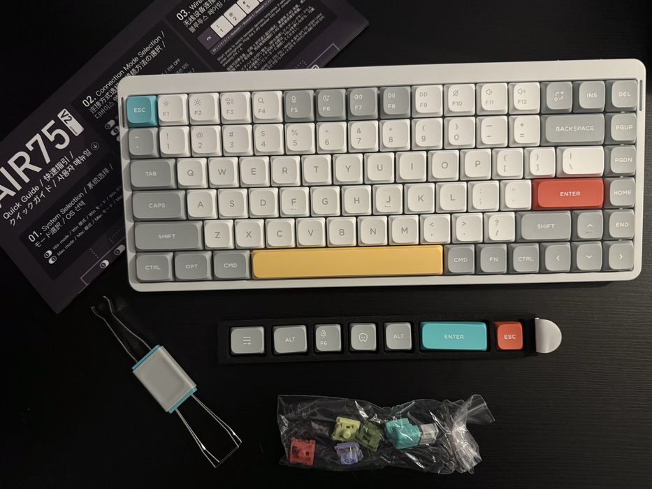 Tastatura mecanica NuPhy Air75, switchuri Moss compatibila Mac si Win