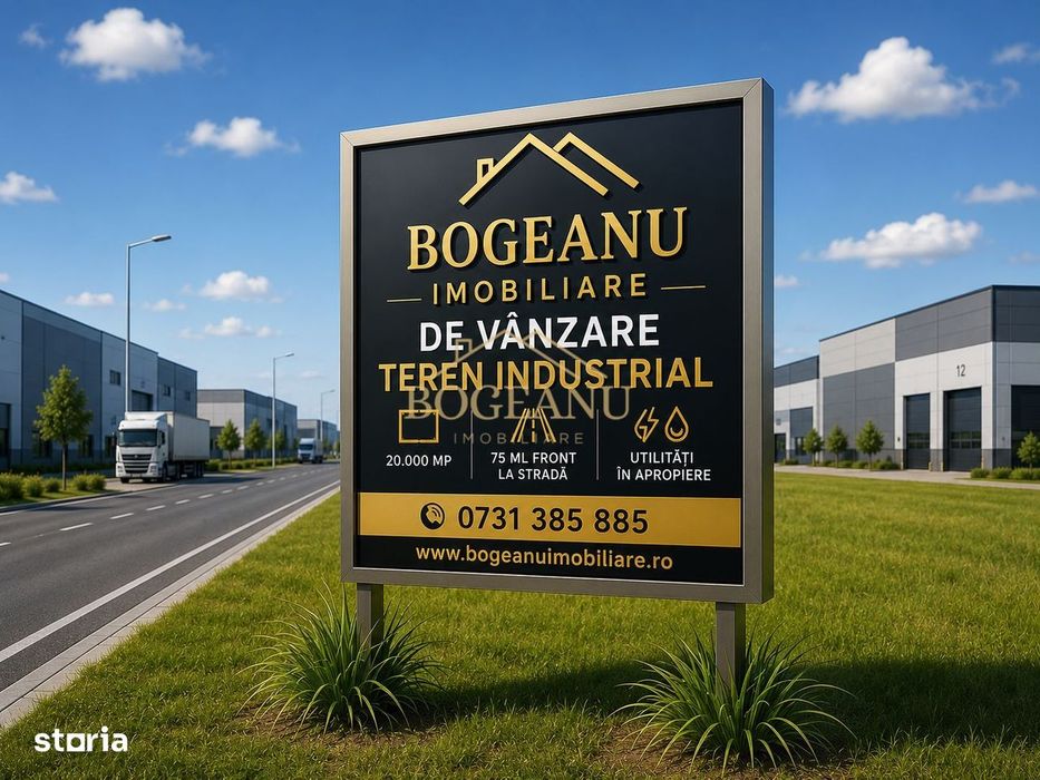 Bg179-Teren Industrial Premium 20.000 Mp | 75 Ml Front-Calea Șagului