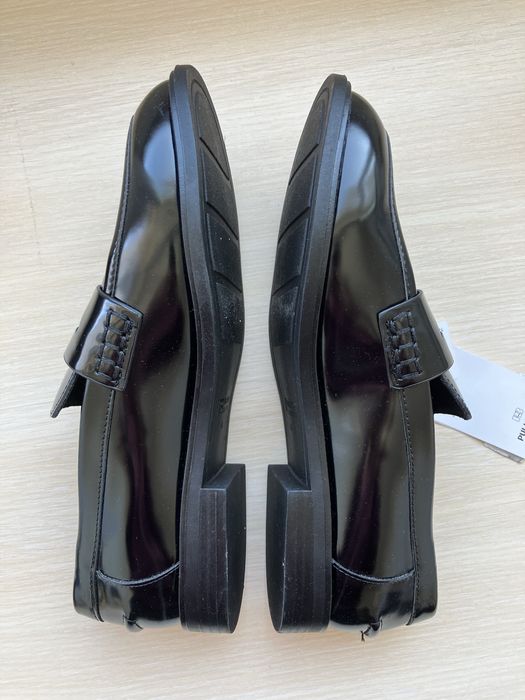 Черни кожени мокасини Pull and Bear 41 номер