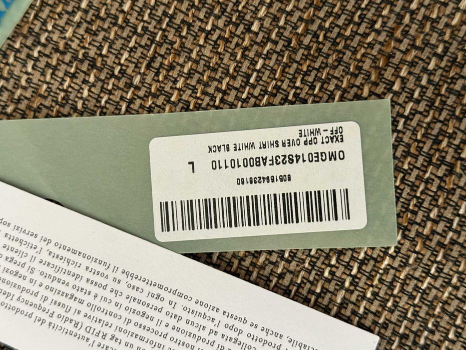 Оригинальная рубашка OFF-WHITE, размер Л, новый