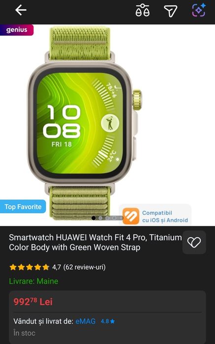 Vand Huawei watch fit 4 pro