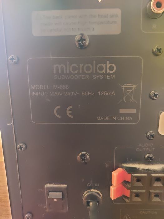 сабвуфер от акустической системы Microlab M-666.