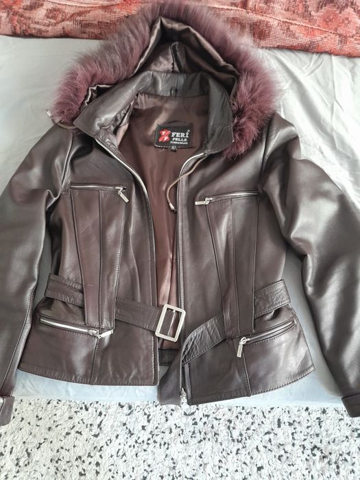 Geaca piele naturala dama marinea L marca FERI