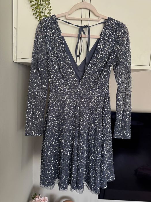 Официална къса рокля с пайети eu34 хс размер Jake*s бляскава