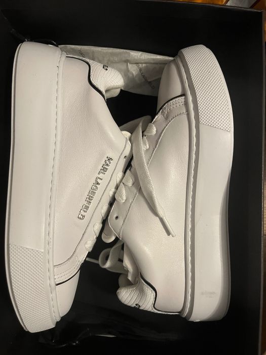 Karl Lagerfeld бели кецове 37 номер ест.кожа