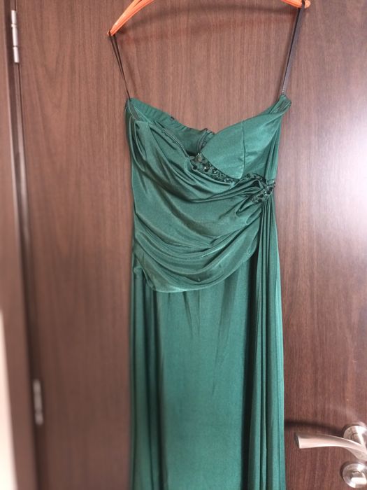 Официална зелена рокля