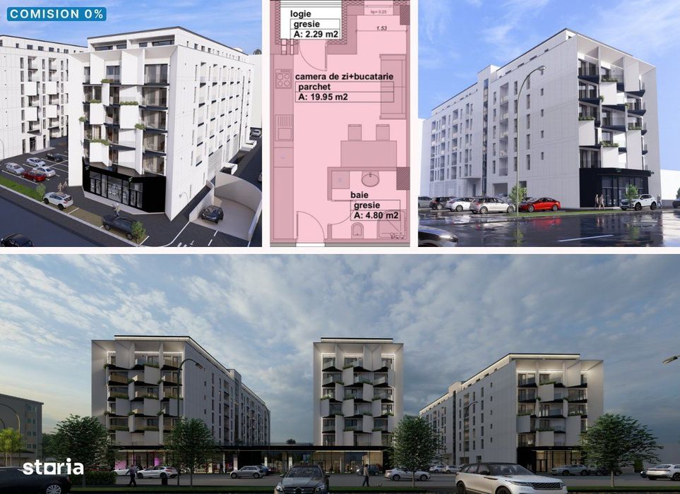 Apartament de vânzare, tip studio, finisat, etaj 3, Comision 0% — fotografia 1