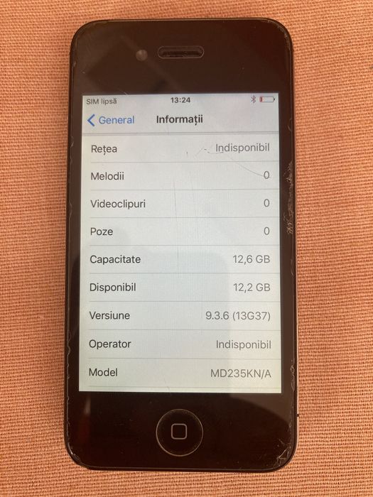 Iphon 4s 16gb baterie 80% 150lei