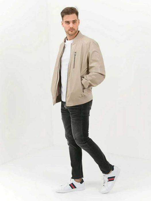 Guess Faux Leather Bomber Jacket ОРИГИНАЛНО мъжко яке - М