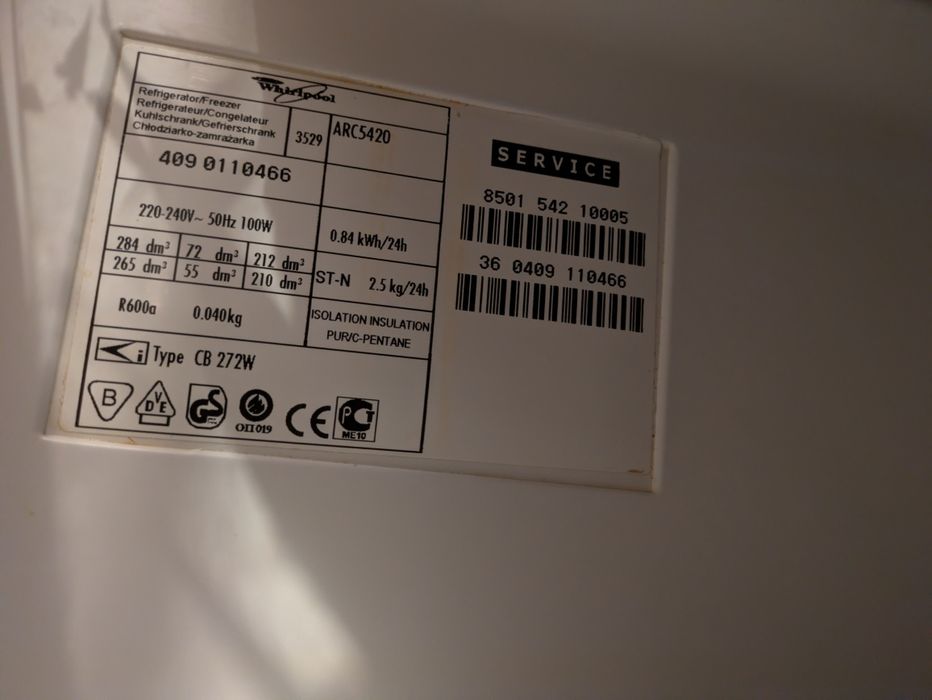 Frigider Whirlpool ARC 5420