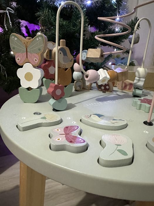 Дървена маса с активности Flowers & Butterflies, Little Dutch,