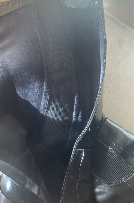 Cizme negre Moda in Pelle marimea 39 piele toc gros