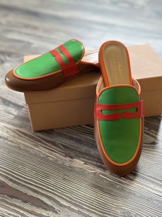 Дамски кожени чехли Elina Linardaki